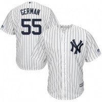 New York Yankees #55 Domingo German White Strip New Cool Base Stitched MLB Jersey
