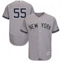 New York Yankees #55 Domingo German Grey Flexbase Authentic Collection Stitched MLB Jersey
