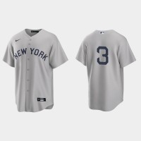 New York New York Yankees #3 Babe Ruth Men's Nike Gray 2021 Field of Dreams Game MLB Jersey