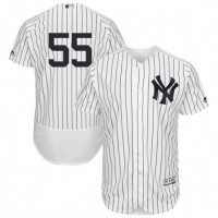 New York Yankees #55 Domingo German White Strip Flexbase Authentic Collection Stitched MLB Jersey