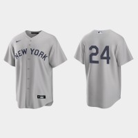 New York New York Yankees #24 Gary Sanchez Men's Nike Gray 2021 Field of Dreams Game MLB Jersey