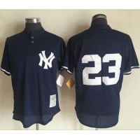 Mitchell And Ness 1995 New York Yankees #23 Don Mattingly Blue Throwback Stitched MLB Jersey