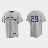 New York New York Yankees #29 Gio Urshela Men's Nike Gray 2021 Field of Dreams Game MLB Jersey