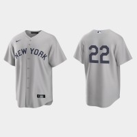 New York New York Yankees #22 Greg Allen Men's Nike Gray 2021 Field of Dreams Game MLB Jersey