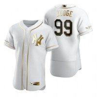 New York New York Yankees #99 Aaron Judge White Nike Men's Authentic Golden Edition MLB Jersey