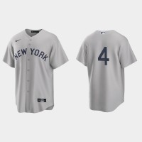 New York New York Yankees #4 Lou Gehrig Men's Nike Gray 2021 Field of Dreams Game MLB Jersey