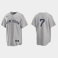 New York New York Yankees #7 Mickey Mantle Men's Nike Gray 2021 Field of Dreams Game MLB Jersey