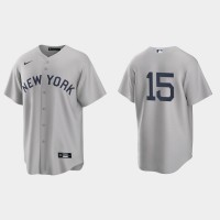 New York New York Yankees #15 Thurman Munson Men's Nike Gray 2021 Field of Dreams Game MLB Jersey