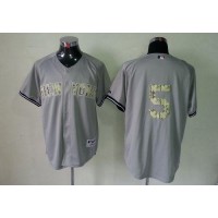 New York Yankees #5 Joe DiMaggio Grey USMC Cool Base Stitched MLB Jersey