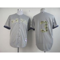 New York Yankees #3 Babe Ruth Grey USMC Cool Base Stitched MLB Jersey