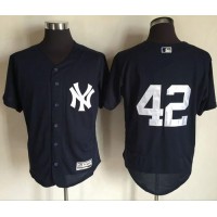 New York Yankees #42 Mariano Rivera Navy Blue Flexbase Authentic Collection Stitched MLB Jersey