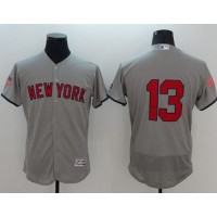 New York Yankees #13 Alex Rodriguez Grey Fashion Stars & Stripes Flexbase Authentic Stitched MLB Jersey