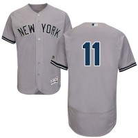 New York Yankees #11 Brett Gardner Grey Flexbase Authentic Collection Stitched MLB Jersey