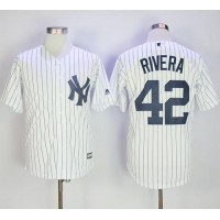 New York Yankees #42 Mariano Rivera White Strip New Cool Base Stitched MLB Jersey