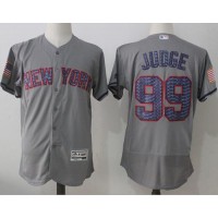 New York Yankees #99 Aaron Judge Grey Fashion Stars & Stripes Flexbase Authentic Stitched MLB Jersey