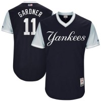 New York Yankees #11 Brett Gardner Navy 
