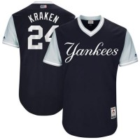 New York Yankees #24 Gary Sanchez Navy 