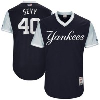 New York Yankees #40 Luis Severino Navy 
