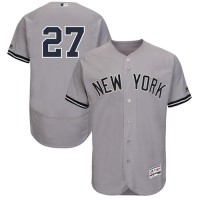 New York Yankees #27 Giancarlo Stanton Grey Flexbase Authentic Collection Stitched MLB Jersey