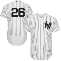 New York Yankees #26 DJ LeMahieu White Strip Flexbase Authentic Collection Stitched MLB Jersey