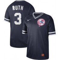 Nike New York Yankees #3 Babe Ruth Navy Authentic Cooperstown Collection Stitched MLB Jersey