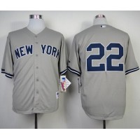 New York Yankees #22 Jacoby Ellsbury Grey Stitched MLB Jersey