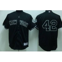 New York Yankees #42 Mariano Rivera Stitched Black MLB Jersey