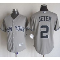 New York Yankees #2 Derek Jeter Grey New Cool Base Stitched MLB Jersey