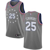 Nike Philadelphia 76ers #25 Ben Simmons Gray NBA Swingman City Edition 2018/19 Jersey
