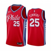 Nike Philadelphia 76ers #25 Ben Simmons Red 2019-20 Statement Edition NBA Jersey