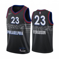 Nike Philadelphia 76ers #23 Terrance Ferguson Black NBA Swingman 2020-21 City Edition Jersey