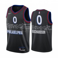 Nike Philadelphia 76ers #0 Josh Richardson Black NBA Swingman 2020-21 City Edition Jersey