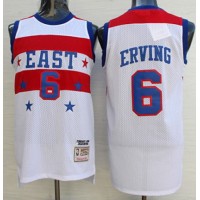 Philadelphia 76ers #6 Julius Erving White 1980 All-Star Stitched NBA Jersey