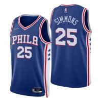 Nike Philadelphia 76ers #25 Ben Simmons Royal Men's 2021-22 NBA 75th Anniversary Diamond Swingman Jersey - Icon Edition
