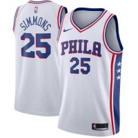 Nike Philadelphia 76ers #25 Ben Simmons White NBA Swingman Association Edition Jersey