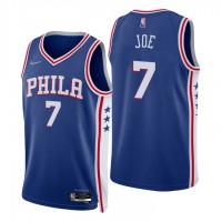 Nike Philadelphia 76ers #7 Isaiah Joe Royal Men's 2021-22 NBA 75th Anniversary Diamond Swingman Jersey - Icon Edition
