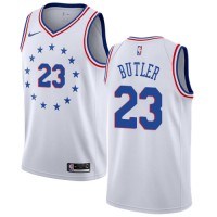 Nike Philadelphia 76ers #23 Jimmy Butler White NBA Swingman Earned Edition Jersey