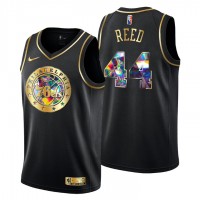 Philadelphia Philadelphia 76ers #44 Paul Reed Men's Golden Edition Diamond Logo 2021/22 Swingman Jersey - Black