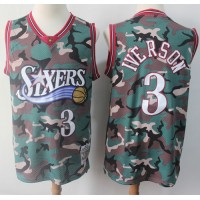 Mitchell And Ness Philadelphia 76ers #3 Allen Iverson Camo Stitched NBA Swingman Jersey