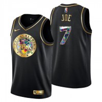 Philadelphia Philadelphia 76ers #7 Isaiah Joe Men's Golden Edition Diamond Logo 2021/22 Swingman Jersey - Black