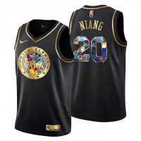 Philadelphia Philadelphia 76ers #20 Georges Niang Men's Golden Edition Diamond Logo 2021/22 Swingman Jersey - Black