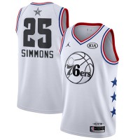 Philadelphia 76ers #25 Ben Simmons White NBA Jordan Swingman 2019 All-Star Game Jersey