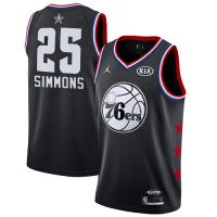 Philadelphia 76ers #25 Ben Simmons Black NBA Jordan Swingman 2019 All-Star Game Jersey