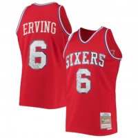 Nike Philadelphia 76ers #6 Julius Erving Mitchell & Ness 1996-97 Hardwood Classics NBA 75th Anniversary Diamond Swingman Jersey - Red