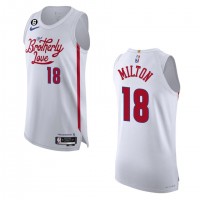 Philadelphia Philadelphia 76ers #18 Shake Milton Nike White 2022-23 Authentic Jersey - City Edition