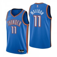 Nike Oklahoma City Thunder #11 Theo Maledon Blue Men's 2021-22 NBA 75th Anniversary Diamond Swingman Jersey - Icon Edition