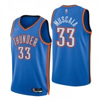 Nike Oklahoma City Thunder #33 Mike Muscala Blue Men's 2021-22 NBA 75th Anniversary Diamond Swingman Jersey - Icon Edition