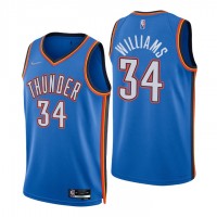 Nike Oklahoma City Thunder #34 Kenrich Williams Blue Men's 2021-22 NBA 75th Anniversary Diamond Swingman Jersey - Icon Edition