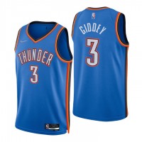 Nike Oklahoma City Thunder #3 Josh Giddey Blue Men's 2021-22 NBA 75th Anniversary Diamond Swingman Jersey - Icon Edition