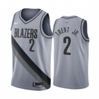 Portland Portland Trail Blazers #2 Gary Trent Jr. Gray NBA Swingman 2020-21 Earned Edition Jersey